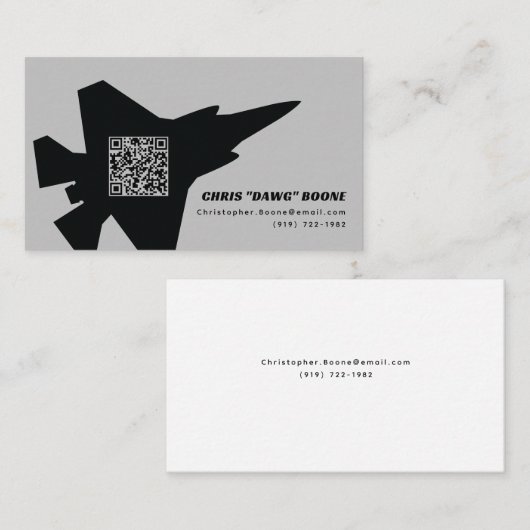 モダンF-35稲妻戦闘機 名刺 (正面/裏面)