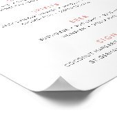 モダンFairytaleの結婚バーメニューの看板ドリンク ポスター (角)