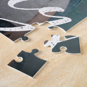 モダンFamily Script Photo ジグソーパズル (側面)