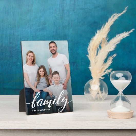 モダンFamily Script Photo フォトプラーク (側面)