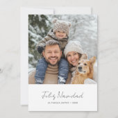 モダンFeliz Navidadクリスマスファミリーの写真 シーズンカード (正面)