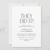 モダンFeteミニマル Photo Double卒業式パーティー 招待状 (正面)