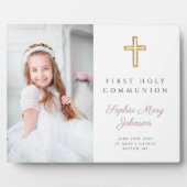モダンFirst Communion Girlの写真 フォトプラーク (正面)