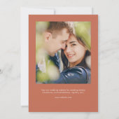 モダンFoliage Frame Copper Red Photo結婚's 招待状 (裏面)