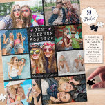 モダンFRIENDS 最高の FOREVER 9 Photo Collage Black ジグソーパズル<br><div class="desc">あなたのBFFのための思い出に残る意味のある記念ギフトとしてお気に入りの、あなたの写真の9のコラージュとバックグラウンドカラーの選択であなたのbestieでフォトメモリパズルを作成する。タイトルの変更：シンプルクラシックタイトル最高のFRIENDS FOREVERは変更でき、名前や個人メッセージを追加できる。写真のヒント：被写体が中央にある写真を選択し、同様の形状にプリトリミングする前にアップロードし、CROPツールを使用してテンプレート領域内の配置を調整する。アシスタンス：救済デザインの変更、パーソナライゼーションまたは色の変更に関して連絡は、下のZazzleチャットメッセージタブを介してデザイザBEFORE ORDERINGまたは電子メールmakeitaboutyoustore@gmail.comを介して。</div>