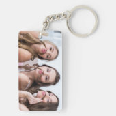 モダンFRIENDS 2写真ティール(緑がかった色)最高のターコイズ キーホルダー (裏面)