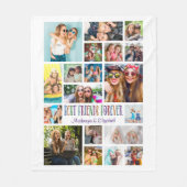 モダンFRIENDS FOREVER最高の Photo Collage カラフル フリースブランケット (正面)