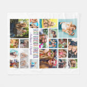 モダンFRIENDS FOREVER最高の Photo Collage カラフル フリースブランケット (正面(横))