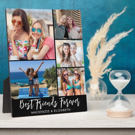 モダンFRIENDS FOREVER 5最高の写真コラージュ フォトプラーク (側面)