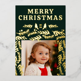 モダンGarland縁ど Botanical Photo 箔シーズンカード