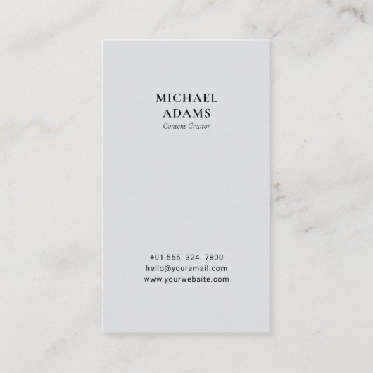 モダンGary Photo Social Media名刺 名刺 (裏面)