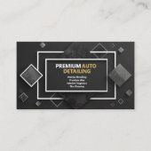 モダンGeometric Black & Silver名刺 名刺 (正面)