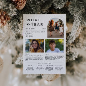 モダンGeometric Christmas Photo Year In Review シーズンカード