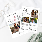 モダンGeometric Christmas Photo Year In Review シーズンカード