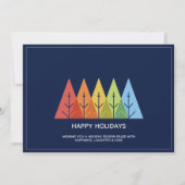 モダンGeometric Color Overlapping Christmas写真 シーズンカード (正面)