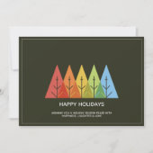 モダンGeometric Color Overlapping Christmas写真 シーズンカード (正面)