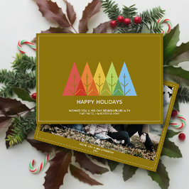 モダンGeometric Color Overlapping Christmas写真 シーズンカード