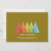 モダンGeometric Color Overlapping Christmas写真 シーズンカード (正面)