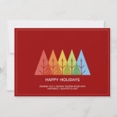 モダンGeometric Color Overlapping Christmas写真 シーズンカード (正面)