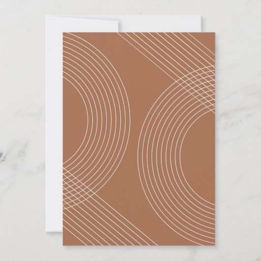 モダンGeometric Concentric Arches写真 招待状 (裏面)