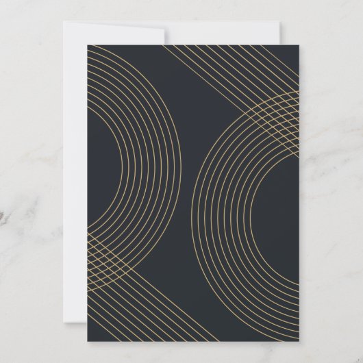 モダンGeometric Concentric Arches写真 招待状 (裏面)