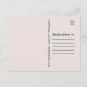 モダンGeometric Diamond Wedding Save the Date 案内ポストカード (裏面)