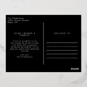 モダンGeometric Graduation Thank Youポストカード 箔シーズンポストカード (裏面)