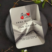 モダンGeometric Save the Date Card – ミニマリスト