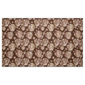 モダンGeometric Seashells、TanおよびDark Brown ファブリック (ファットクウォーター)