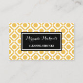 モダンGeometric Yellow and Black Cleaning Service 名刺 (正面)