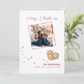 モダンGingerbread Family写真クリスマス (スタンド正面)