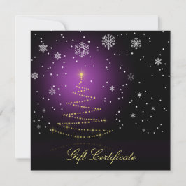 モダンGleamy Christmas Tree Gift Certificate