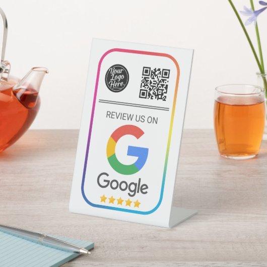 モダンGoogleレビューQRコードビジネス 台座サイン (インサイチュ)