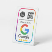 モダンGoogleレビューQRコードビジネス 台座サイン (正面)