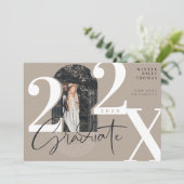 モダンGraduate Script 2022同心円アーチ写真 招待状 (スタンド正面)