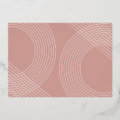 モダンGraduate Script 2025同心円アーチ写真 箔招待状 (裏面)