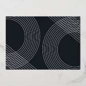 モダンGraduate Script 2025同心円アーチ写真 箔招待状 (裏面)