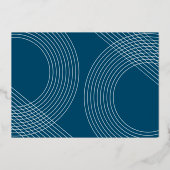 モダンGraduate Script 2025同心円アーチ写真 箔招待状 (裏面)