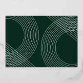 モダンGraduate Script 2025同心円アーチ写真 箔招待状 (裏面)