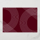 モダンGraduate Script 2025同心円アーチ写真 箔招待状 (裏面)