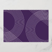 モダンGraduate Script 2025同心円アーチ写真 箔招待状 (裏面)