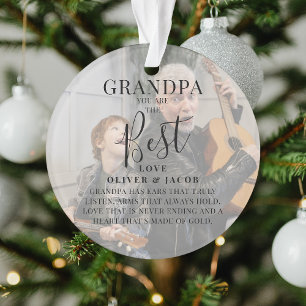 'モダンGRANDPA' 2写真名&引用文クリスマス オーナメント