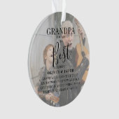 'モダンGRANDPA' 2写真名&引用文クリスマス オーナメント (正面)