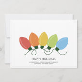 モダンGraphical Lightsクリスマス写真 シーズンカード (正面)