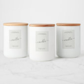 モダンgray script candle製品ラベル フードラベル (ボトル)