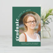 モダンGreen Arch Photo 2024卒業 案内状 (スタンド正面)