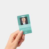 モダンGreen Business Photo ID バッジ (手持ち)