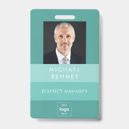 モダンGreen Business Photo ID バッジ