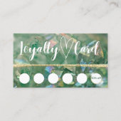 モダンGreen Crystal顧客ロイヤリティカード 名刺 (正面)