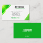 モダンGreen Glow Officeクリーニング 名刺 (正面/裏面)